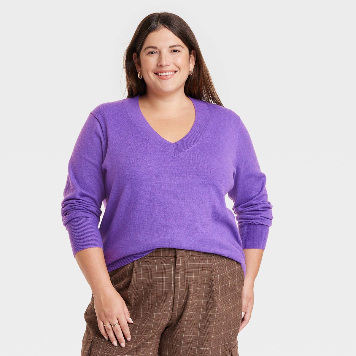 Women's Fine Gauge V-Neck Sweater - A New Day™ | Target