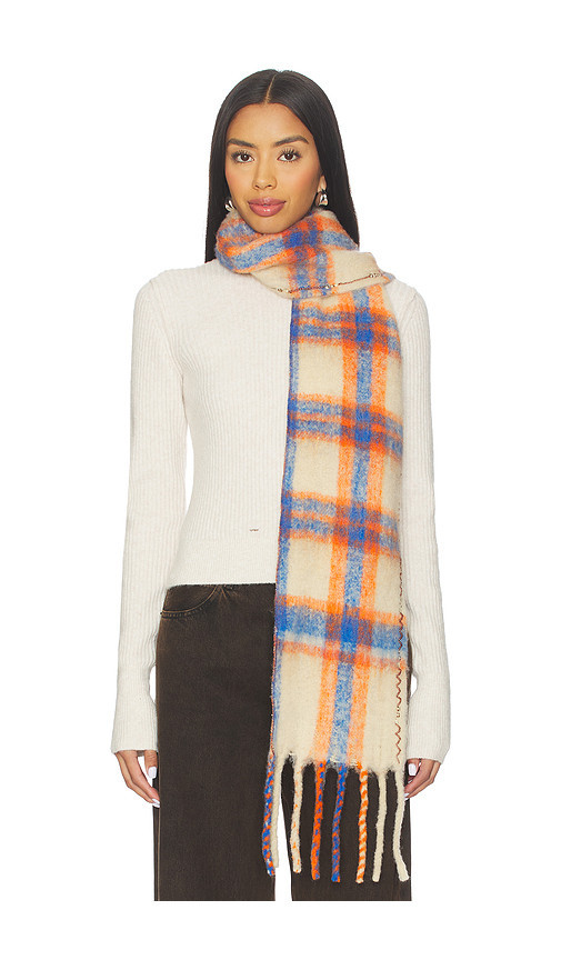 Free People Highland Plaid Skinny Scarf in Ivory. | Revolve Clothing (Global)