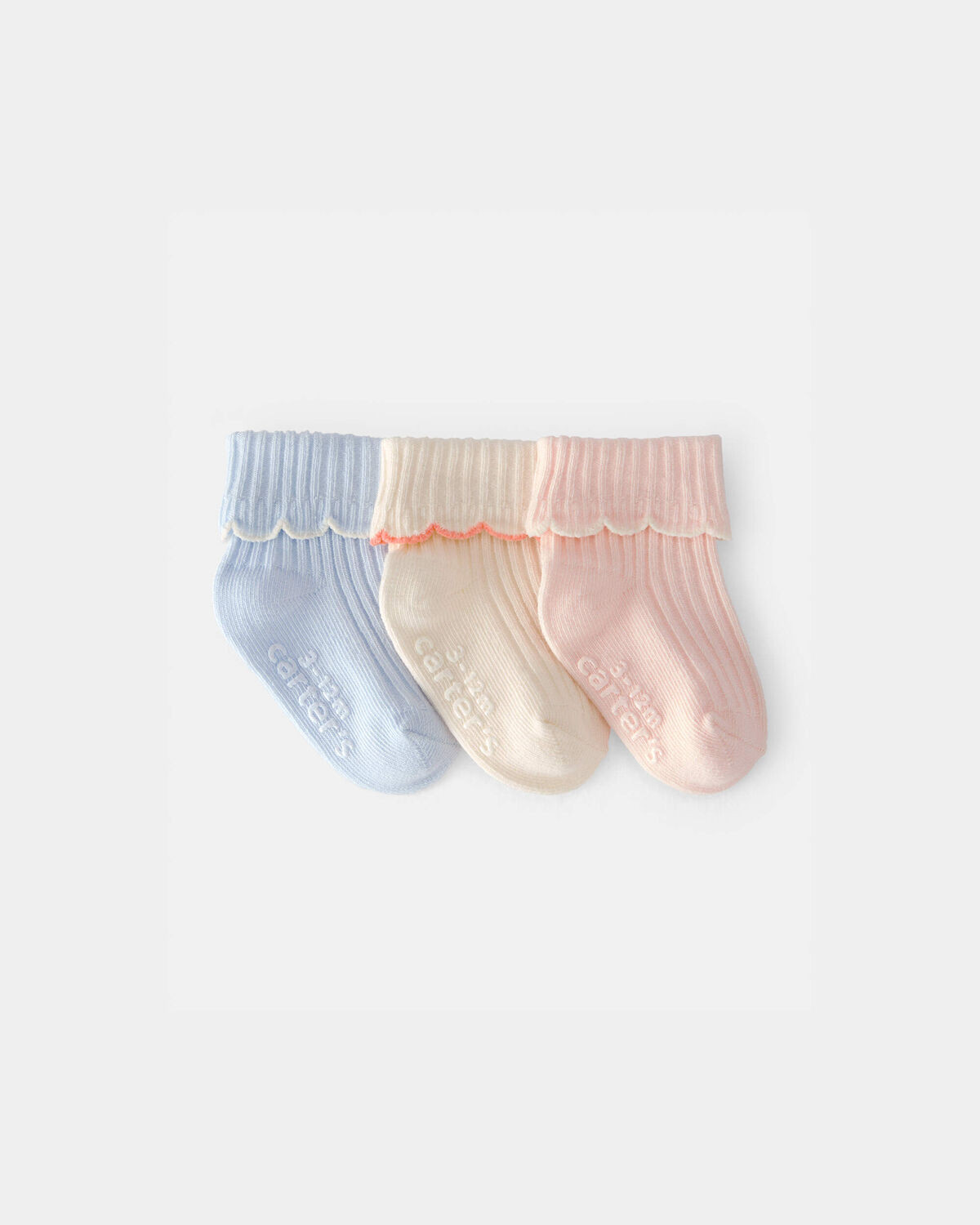 Baby Girl 3-Pack Ankle Socks - Pink/Blue | Carter's Inc