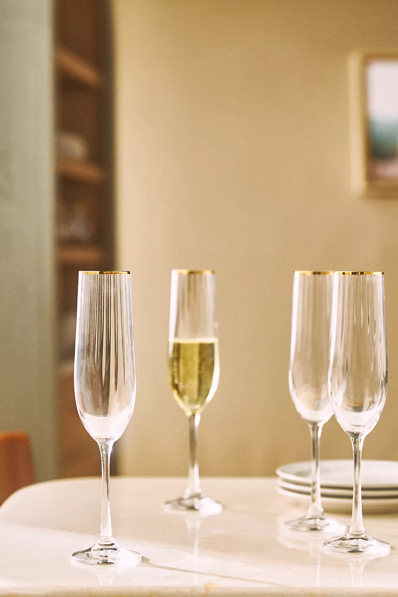 Waterfall Flutes, Set of 4 | Anthropologie (US)