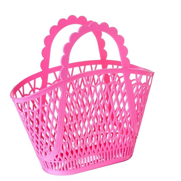 Way To Celebrate Packed Party 'Bunny Business' Pink Basket Tote, 16"X10.5" - Walmart.com | Walmart (US)