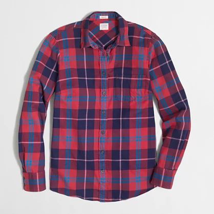 Classic button-down shirt in flannel in perfect fit | J.Crew Factory