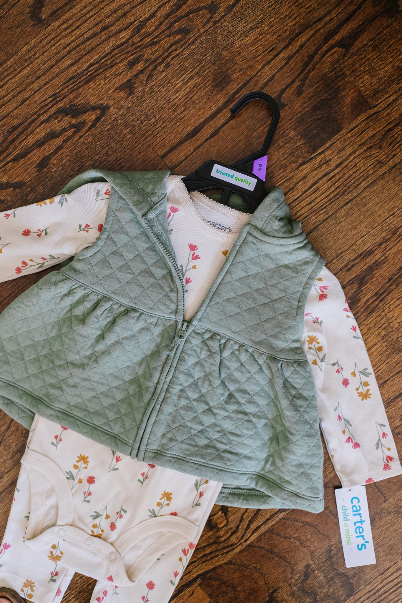 #walmartpartner Loving this adorable 3-piece baby girl set from @walmartfashion by Carter’s! With a cute vest, comfy pants, and a soft onesie, she’s all set for fall. 🍂 Perfect for keeping her cozy and stylish all season long!

Walmart // baby girl // fall fashion // Carter’s // cozy layers // family style // affordable fashion