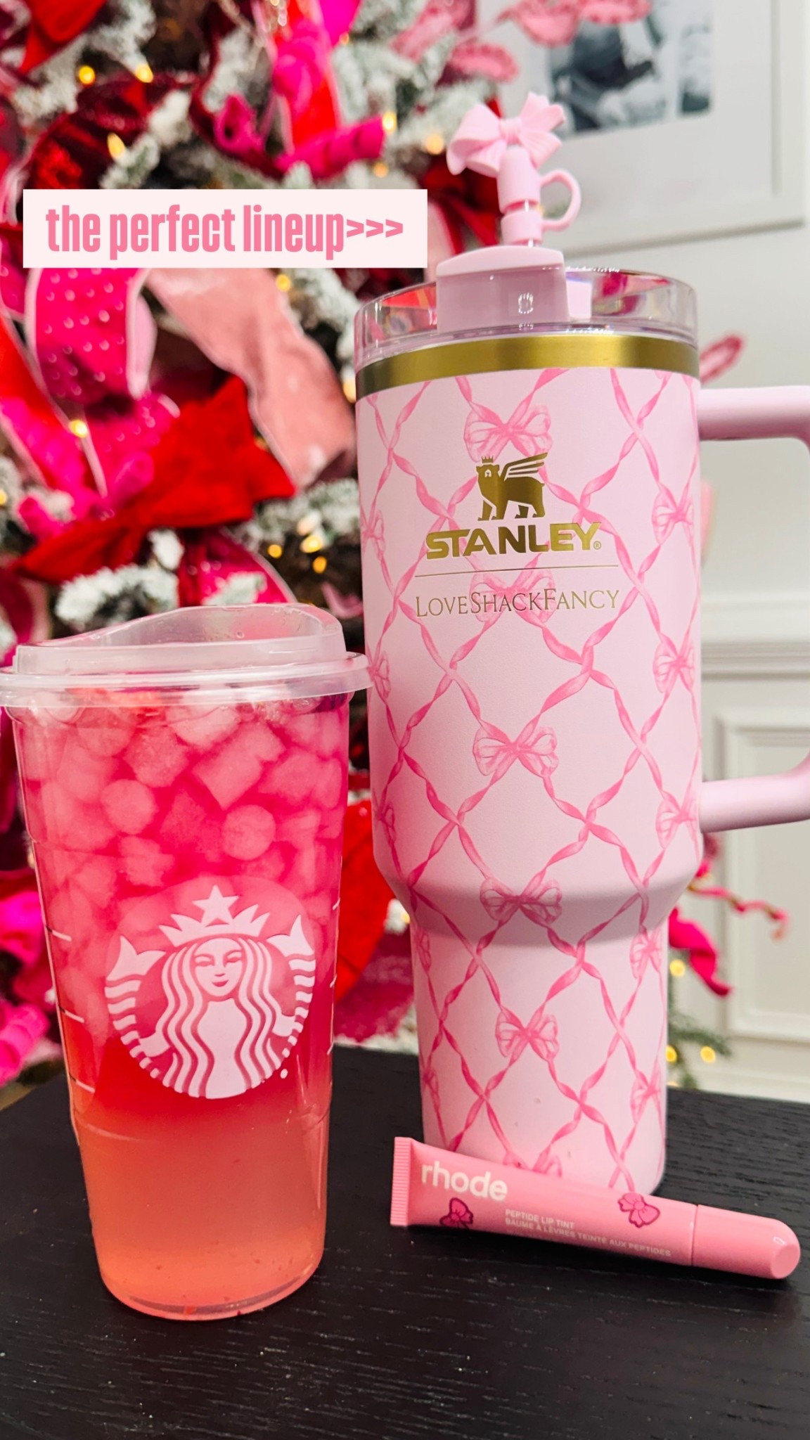 The perfect lineup! Love Shack Fancy Stanley + Rhode + Starbucks 😍

@loveshackfancy 
#loveshackfancy
#stanley
#starbucks
#rhode
#pink
#valentine 


#LTKdayinmylife #LTKgrwm #LTKValentine