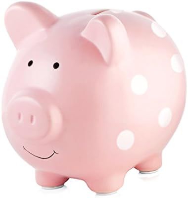Pearhead Ceramic Pink Piggy Bank, Makes a Perfect Unique Gift, Nursery Décor, Keepsake, or Savin... | Amazon (US)