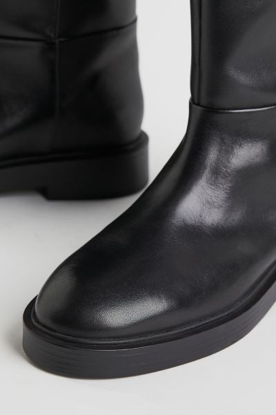 Leather knee-high boots | H&M (UK, MY, IN, SG, PH, TW, HK)