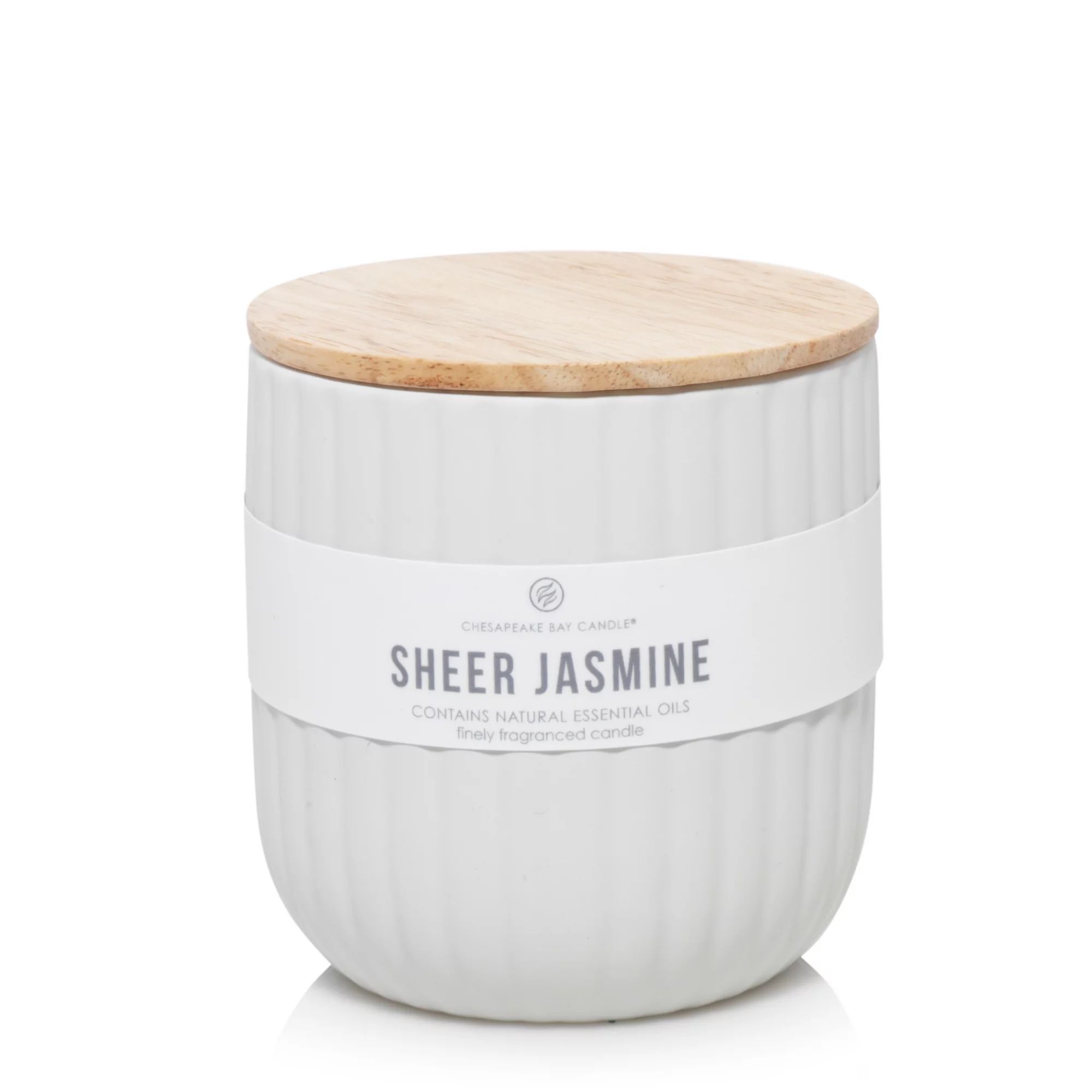 Chesapeake Bay Candle Minimalist Collection Sheer Jasmine - 10.1 Soft-Touch Medium Ribbed Jar Can... | Walmart (US)