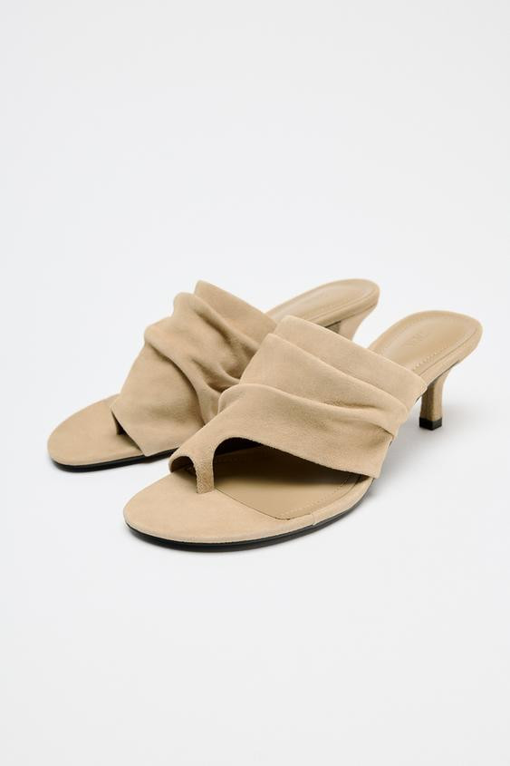 SUEDE HEELED SANDALS | Zara UK