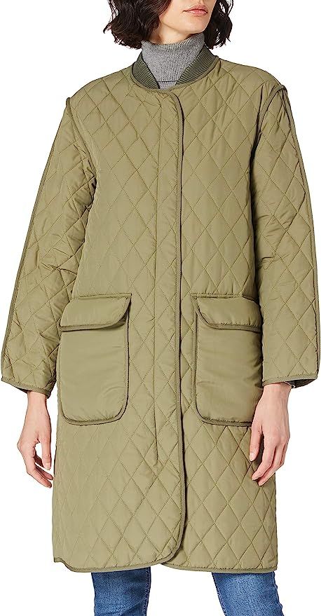 Noa Noa Women's Noa Quilted Coat, Light Outerwear,Long Sleeve Jacket | Amazon (UK)