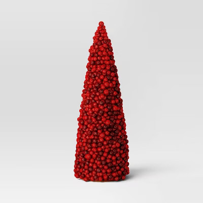 Christmas Small Red Berry Cone Artificial Tree Red - Threshold™ | Target