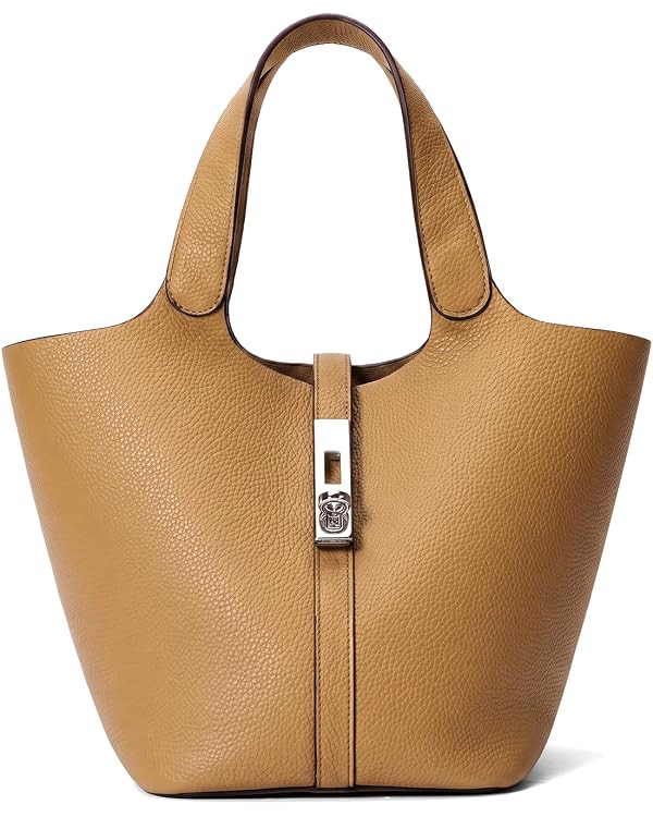 Tote Bag for Women Vegan Leather Bucket Purse for Women Top Handle Handbag Shoulder Bag with Deta... | Amazon (US)