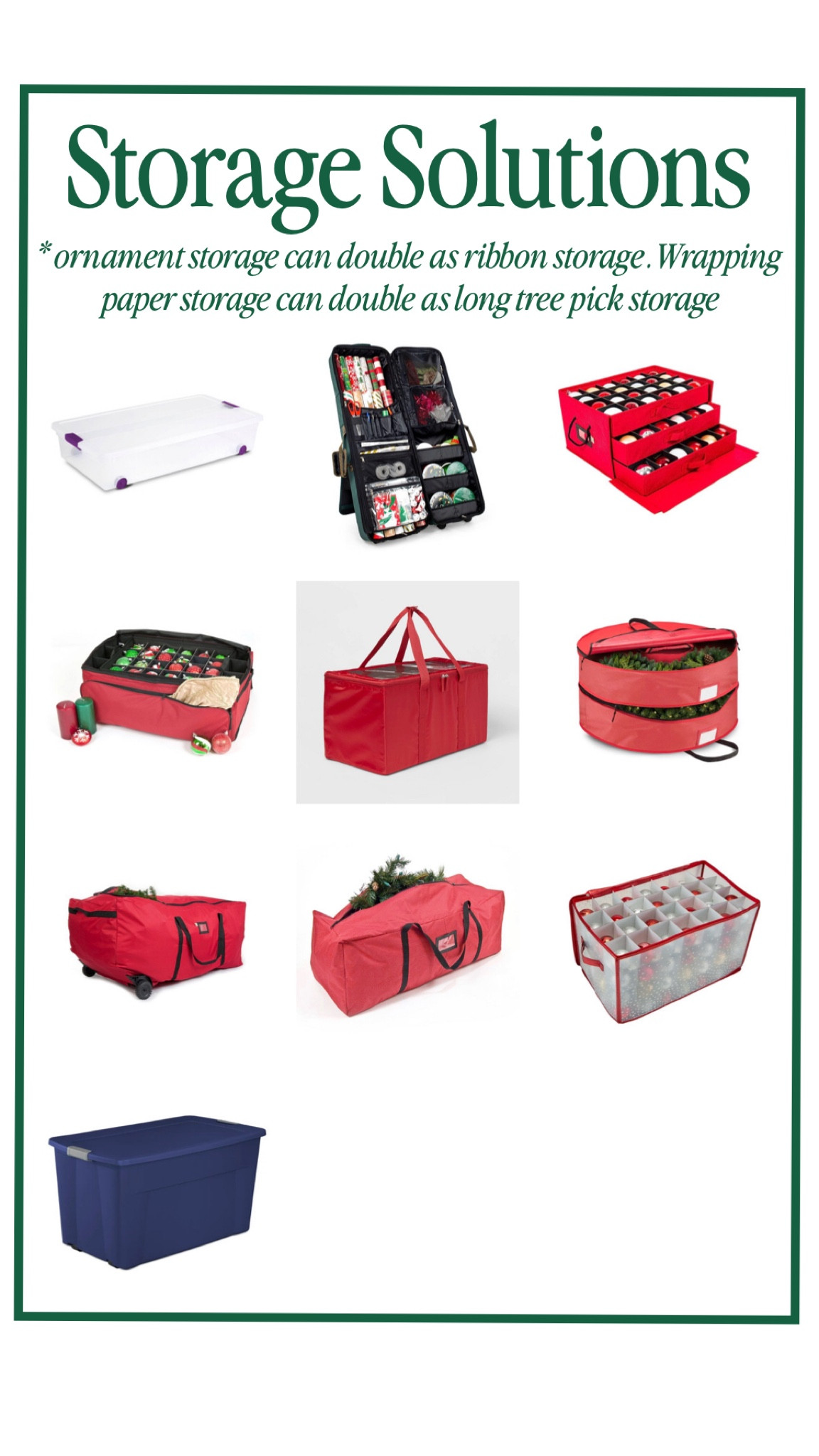 Storage for all of your Christmas decor



#LTKHoliday #LTKhome #LTKSeasonal