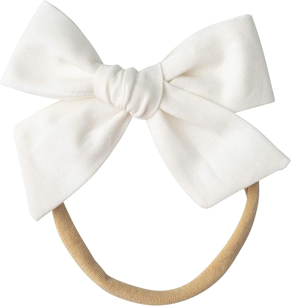 Handmade Cotton Hair Bows For Baby Girls and Toddlers (One Size Fits All) | Amazon (US)