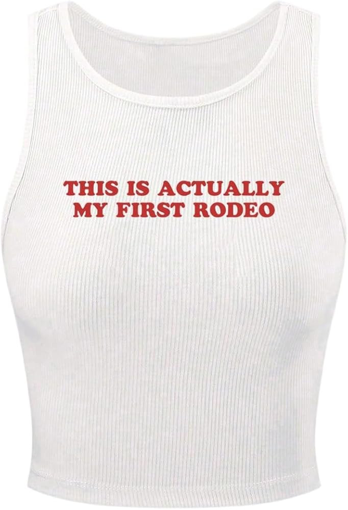 SOLY HUX Women's Letter Graphic Tank Tops Crewneck Sleeveless Going Out Summer Crop Top | Amazon (US)