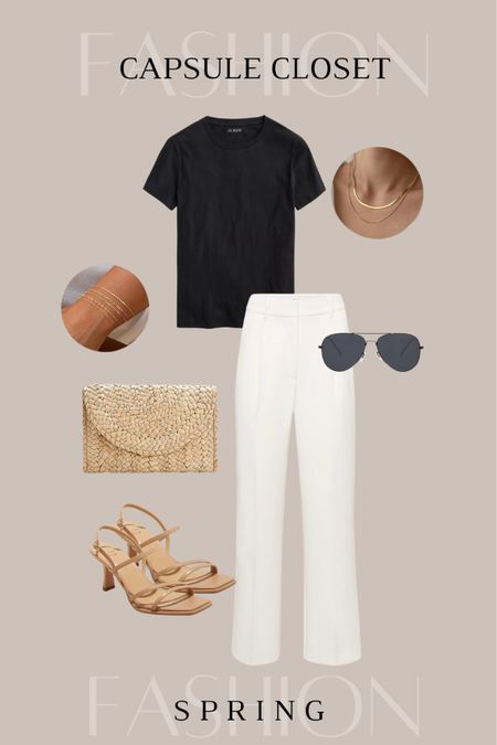 Spring Capsule Closet Outfit

T-shirt, trousers, sandals, sunglasses, spring outfit, woven clutch

#LTKSeasonal #LTKfindsunder50 #LTKstyletip