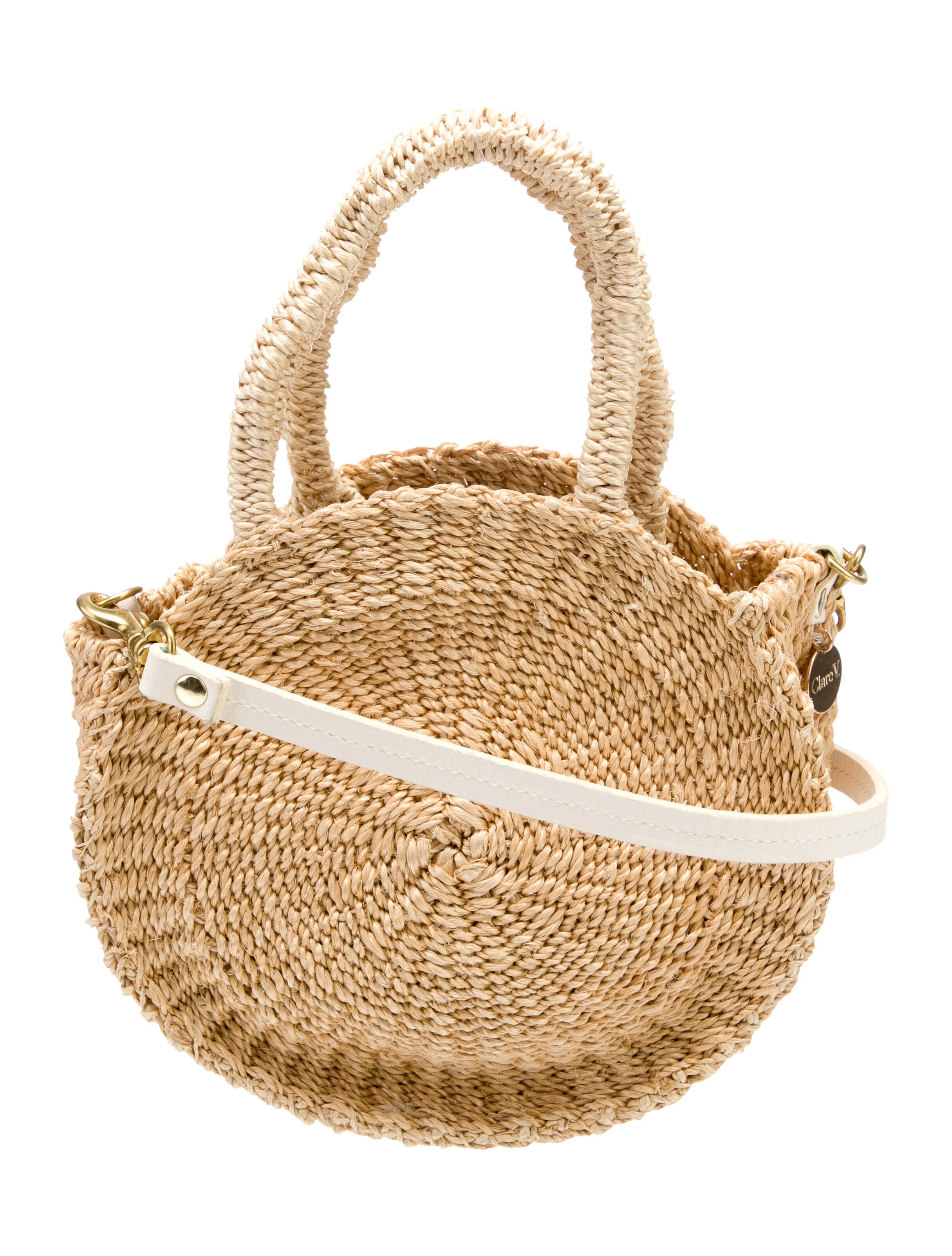 Leather Trimmed Raffia Handle Bag | The RealReal