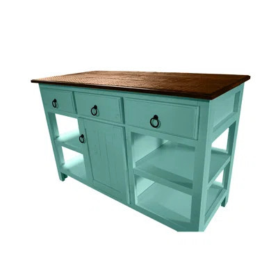 Rustic 60" Solid Wood Kitchen island | Wayfair North America