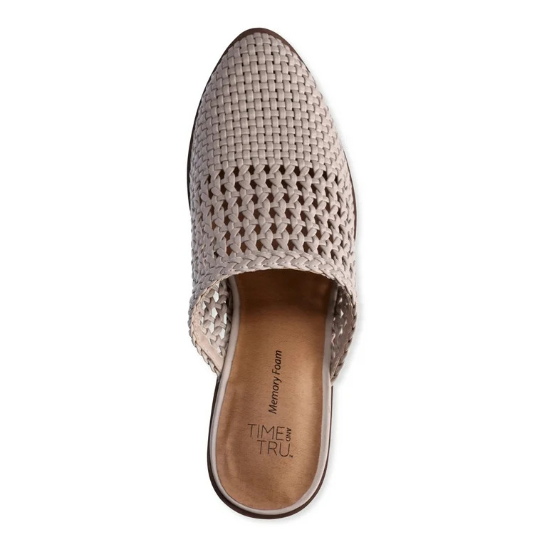 Time and Tru Women's Woven Block Heel Mules | Walmart (US)