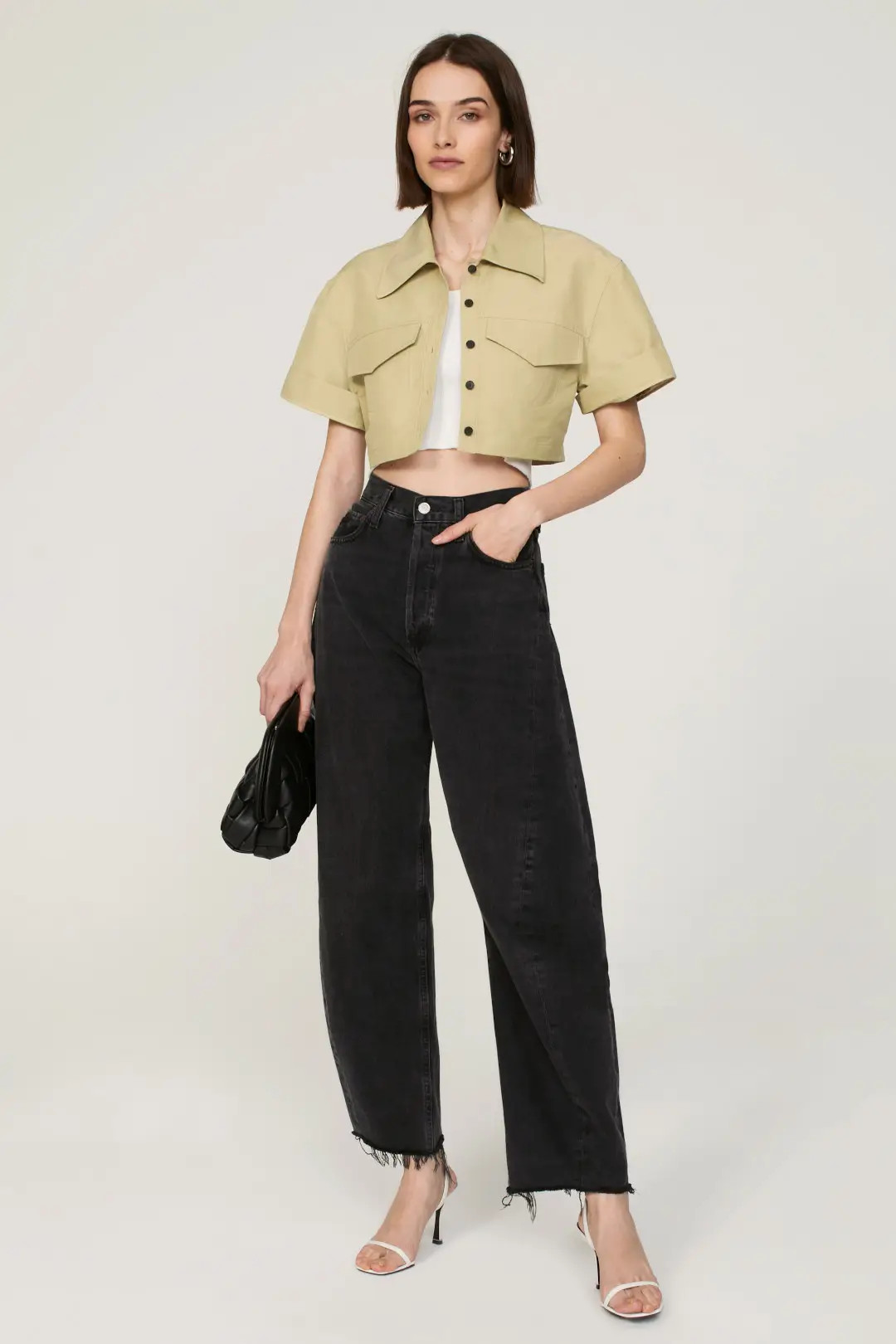 Crop Half Sleeves Shirt | Rent the Runway