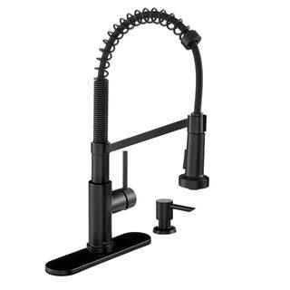 Glacier Bay Gage Single-Handle Spring Neck Pull-Down Kitchen Faucet with TurboSpray, FastMount, and  | The Home Depot