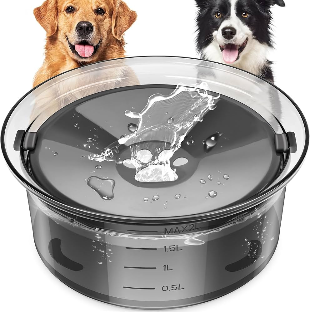 2L/70oz Dog Water Bowl No Spill Slow Water Feeder,Large Capacity Pet Water Dispenser,Pet Water Bo... | Amazon (US)