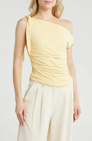 WAYF Bow One-Shoulder Ruched Top | Nordstromrack | Nordstrom Rack