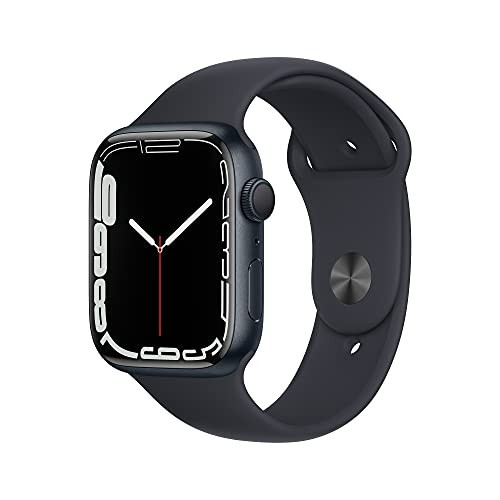 Apple Watch Series 7 [GPS 45mm] Smart Watch w/Midnight Aluminum Case with Midnight Sport Band. Fitness Tracker, Blood Oxygen & ECG Apps, Always-On Retina Display, Water Resistant | Amazon (US)