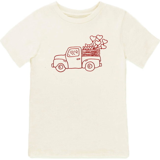 Hearts Truck Short Sleeve Tee, Red | Maisonette