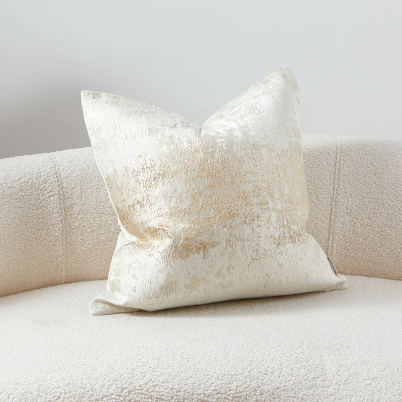 Glam Jacquard & Velvet Throw Square Accent Pillow Cover 20"x20" 1Piece | Wayfair North America