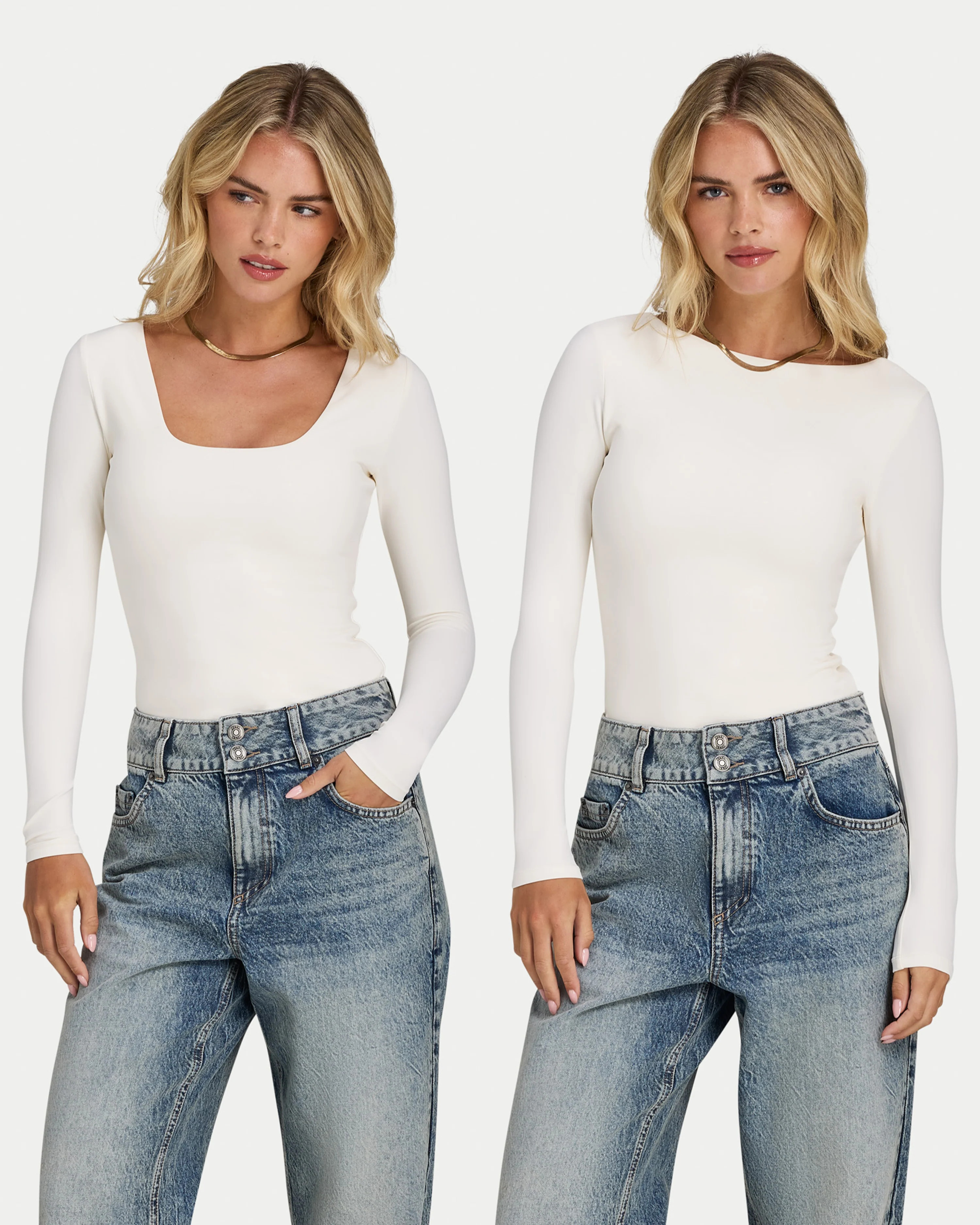 Womens Essential Dual Wear Long Sleeve Top | HERA Clothing