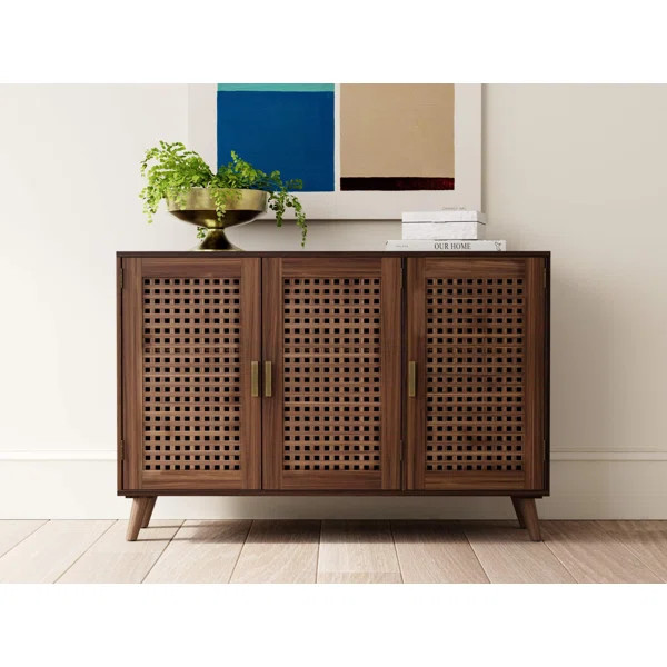Aulbrey 44" Wide Lattice Doors Sideboard with Solid Legs | Wayfair North America