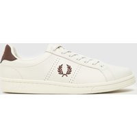 Fred Perry B721 Mens White and Brown Trainers, Size: 12 | Schuh