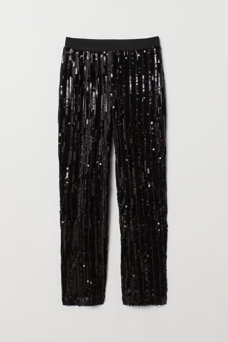 Sequined Pull-on Pants | H&M (US + CA)