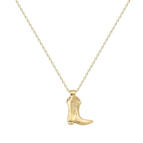 Acekiily Cowgirl Boot Pendant Necklace for Women Western Cowboy Boots Necklace Cowboy Pendant Necklace Protection Western Jewelry | Amazon (US)