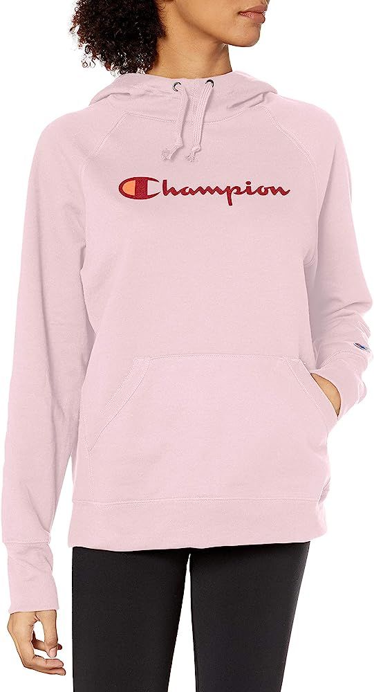 Champion Women's Powerblend Fleece Hoodie, Script Logo | Amazon (US)
