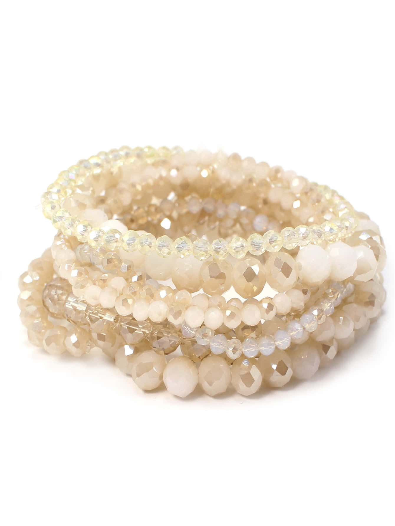 9pcs Faceted elastic bracelet | SHEIN USA | SHEIN