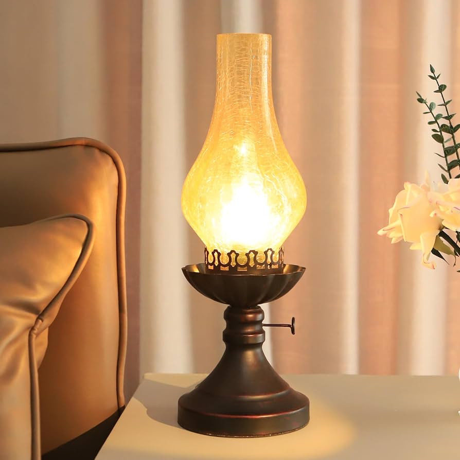 Rustic Lamp,Retro Bedside Lamps,Farmhouse Lamp,Bedroom lamp,Lamps for Nightstand,Industiral Table... | Amazon (US)