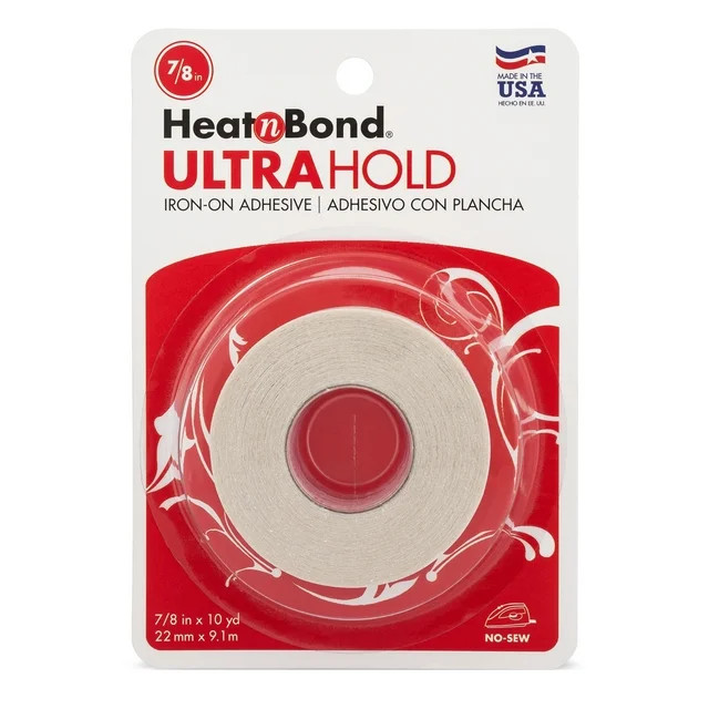 HeatnBond Ultrahold Iron-on Adhesive Tape, 7/8 inch x 10 Yards, White | Walmart (US)