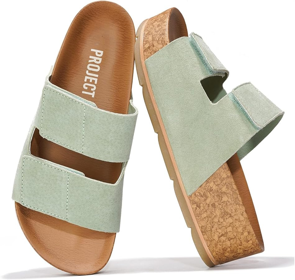 Project Cloud Genuine Leather Platform Sandals Women Footwear - Beach Summer Wedges with Comforta... | Amazon (US)