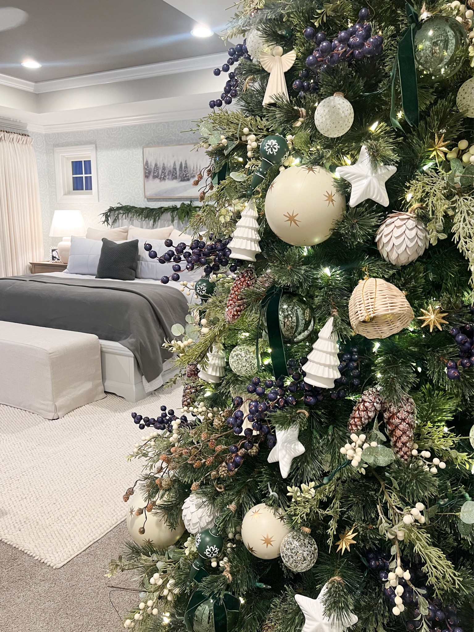 Our bedroom Christmas tree! It’s a mix of old and new tree decor. Linking what I can and some great alternatives that would work on this tree. The tree is from Hobby Lobby (not linkable on LTK). It’s the sierra cashmere tree  

#LTKHoliday #LTKSeasonal #LTKHome