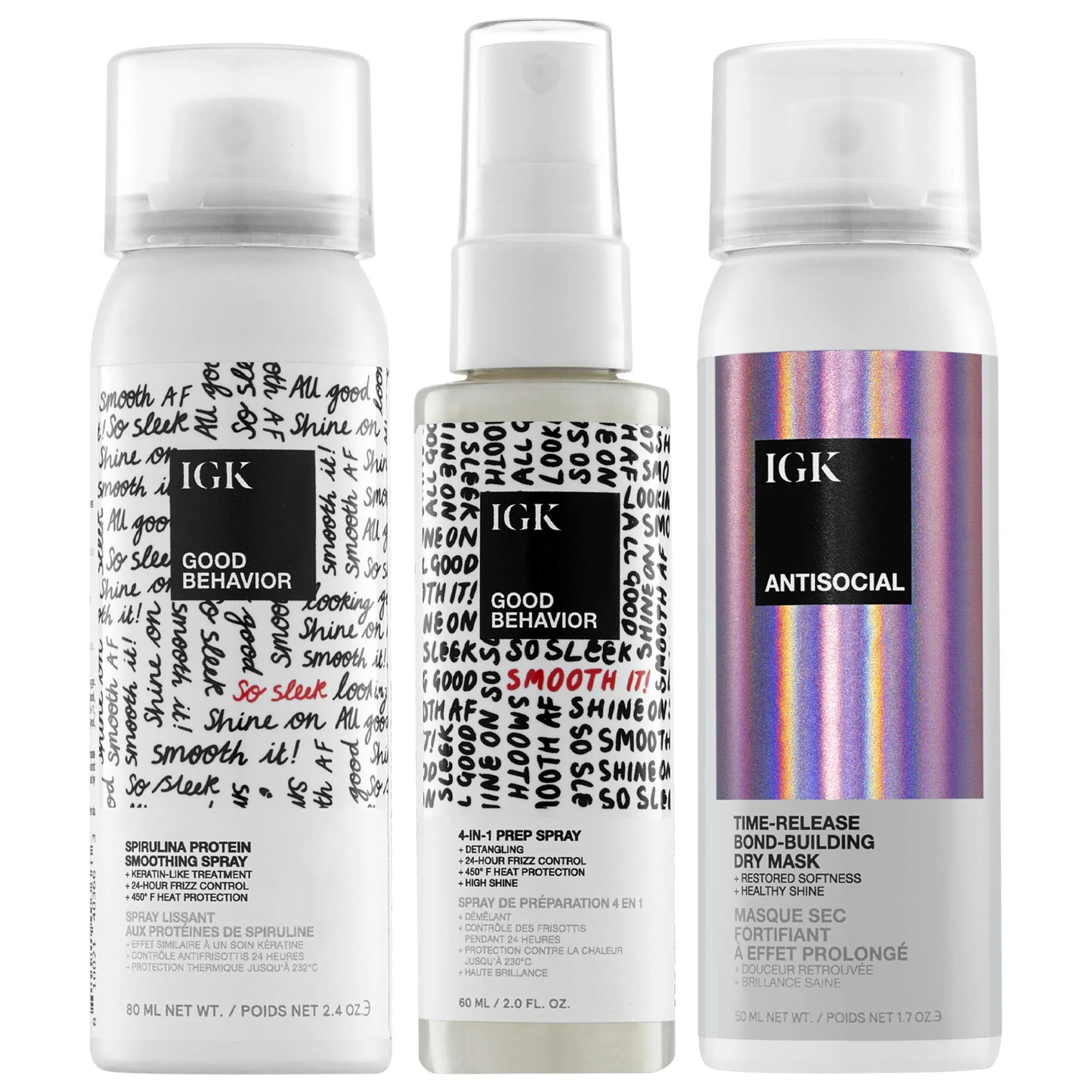IGK Mini Good Behavior & Antisocial Set | Sephora (US)