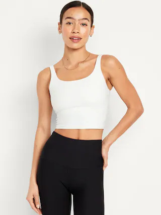 Light Support PowerSoft Longline Sports Bra | Old Navy (US)