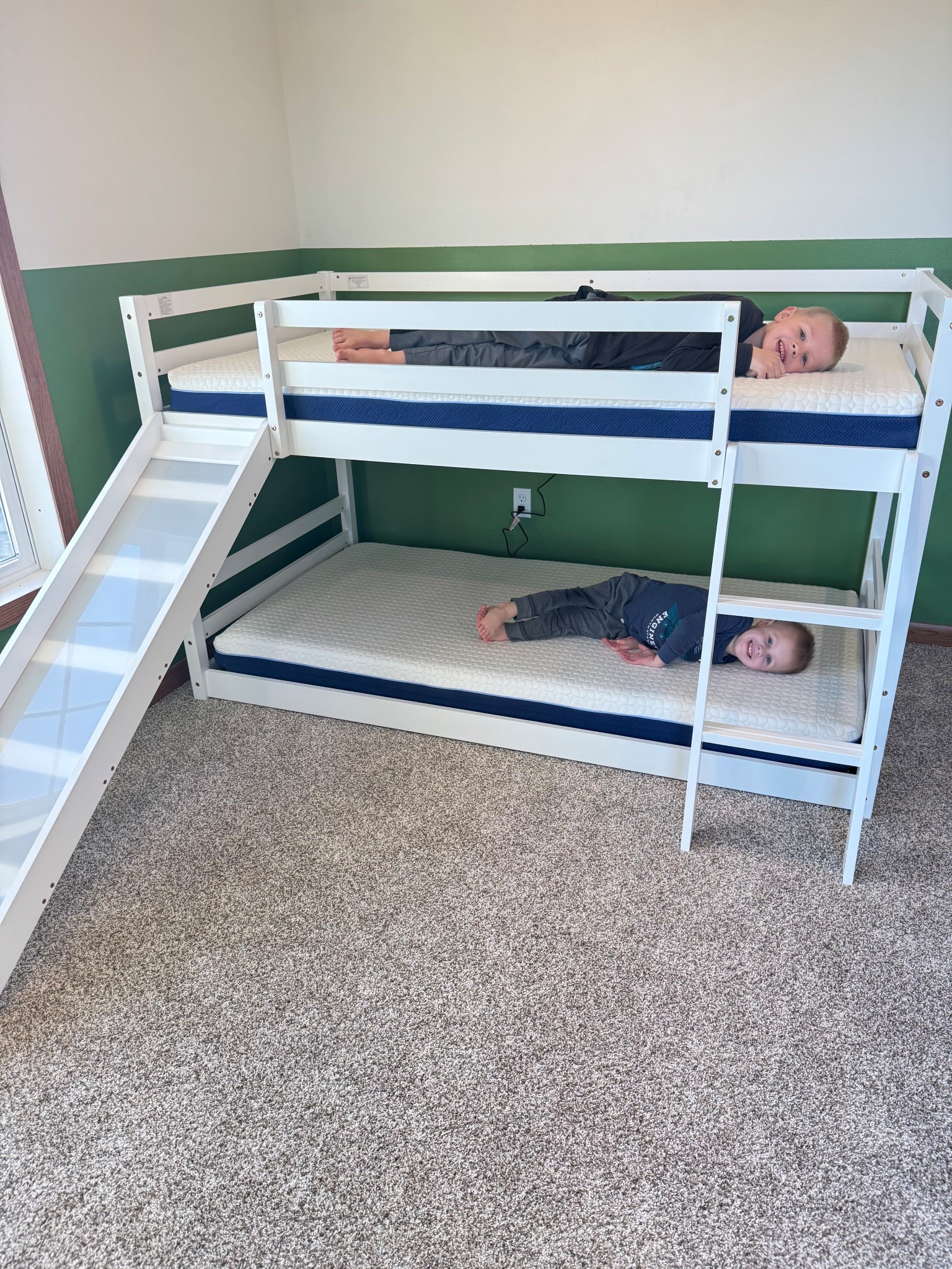 The best bunkbeds!! The boys love the slide! Bunkbeds with a slide, Amazon bunkbeds, white bunkbeds, waterproof mattress protector 

#LTKKids #LTKHome #LTKSaleAlert