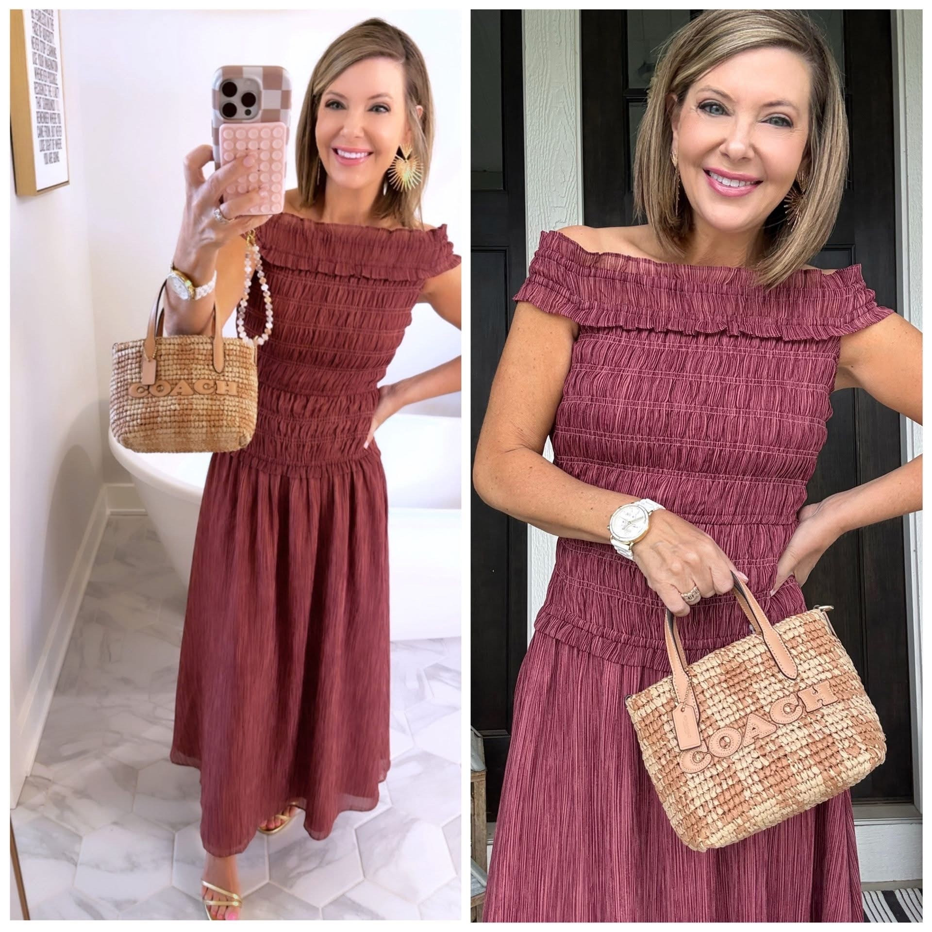 Good Morning! I got lots of questions about this bag yesterday. Mainly the size. It fits a phone, keys, a little wallet and lipgloss! I LOVE it! There is an attachable crossbody strap too!

#LTKootd #LTKSaleAlert #LTKSeasonal