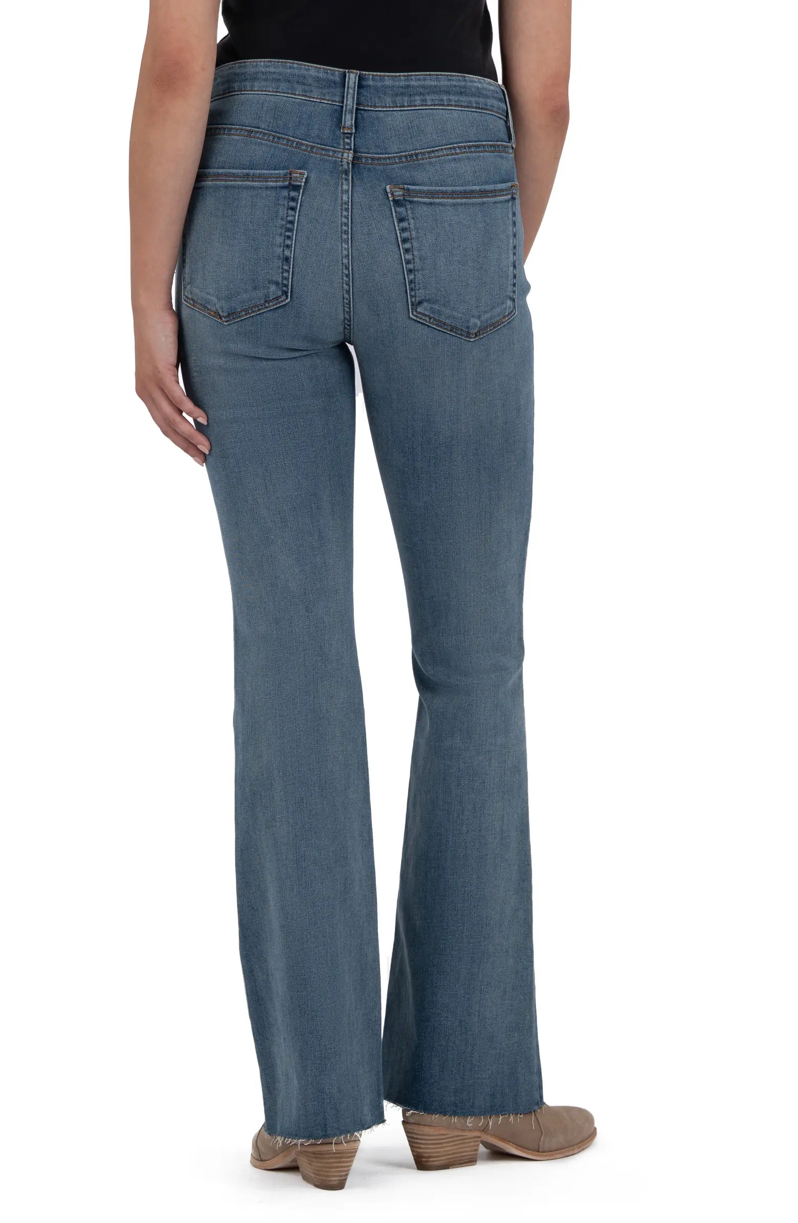 KUT from the Kloth Stella High Waist Raw Hem Flare Jeans | Nordstromrack | Nordstrom Rack