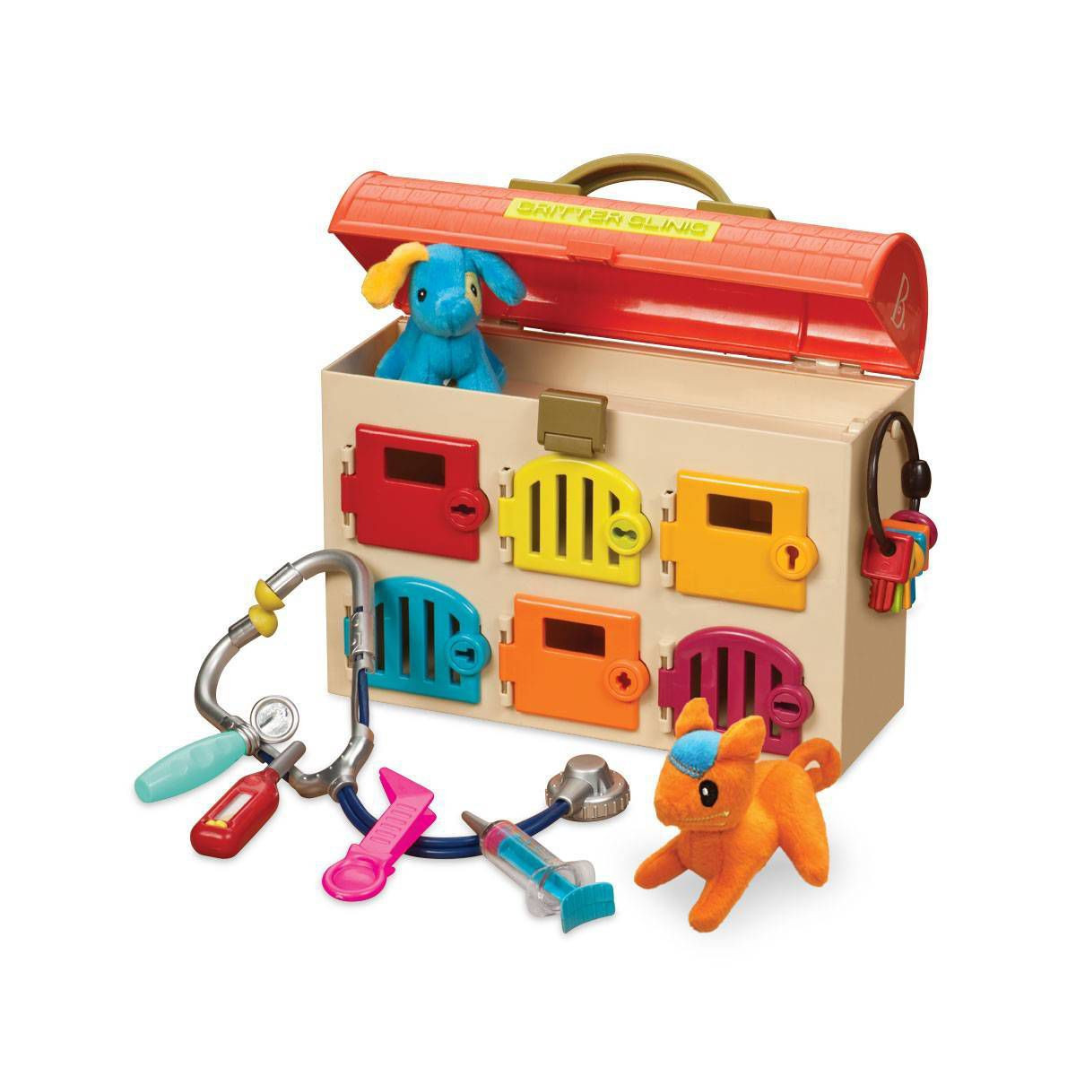 B. toys Toy Vet Kit for Kids Critter Clinic: Educational Playset with Tools for Creative Thinking | Target
