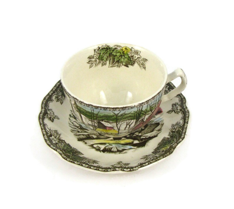 The Ice House, the Friendly Village Johnson Bros, Made in England Teacup and Saucer, English Bone... | Etsy (CAD)