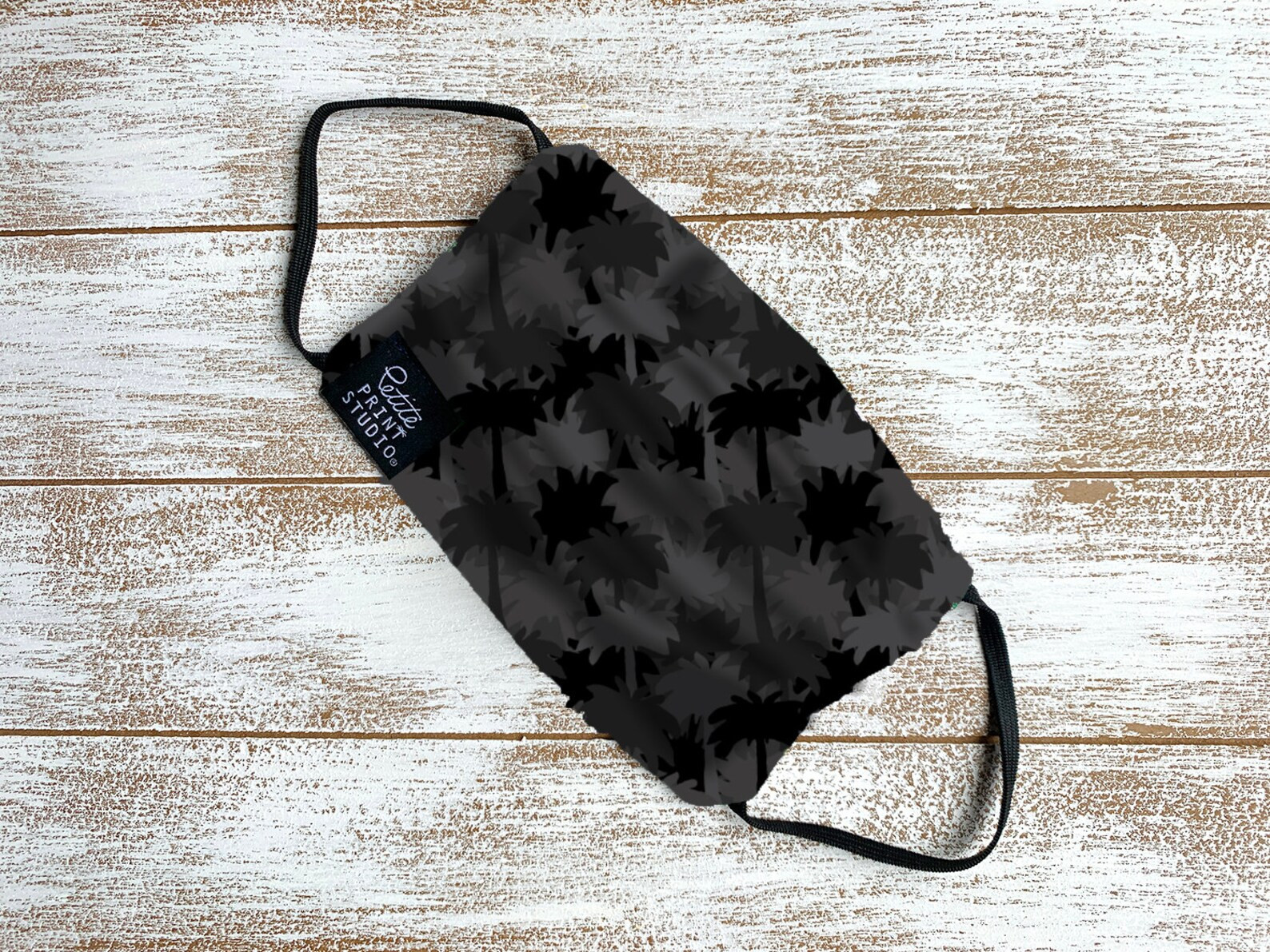 PALM CAMO pleated tropical print triple layer face mask | Etsy (US)