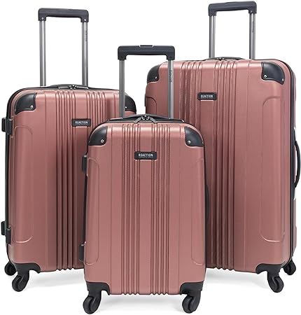 Kenneth Cole REACTION Out of Bounds Lightweight Hardshell 4-Wheel Spinner Luggage, Rose Gold, 3-P... | Amazon (US)