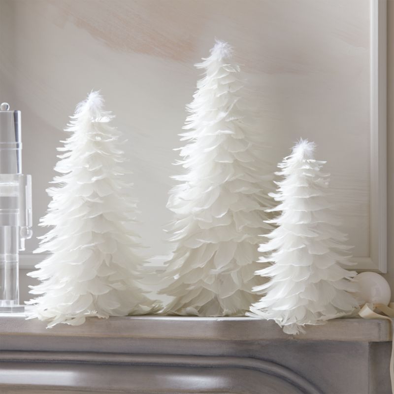 Feather White Trees | CB2 | CB2
